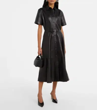 Altuzarra Kiera leather shirt dress | Thumbnail 3 Altuzarra Kiera leather shirt dress | Thumbnail 3