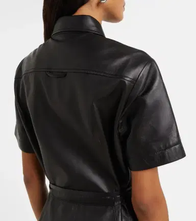 Altuzarra Kiera leather shirt dress | Thumbnail 4 Altuzarra Kiera leather shirt dress | Thumbnail 4