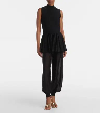 Alaïa Alaïa Pleated turtleneck top | Thumbnail 4