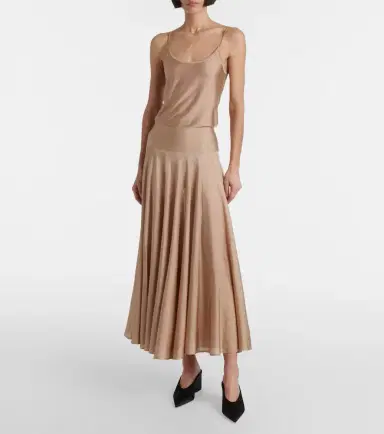 Alaïa Alaïa Pleated maxi skirt | Thumbnail 3