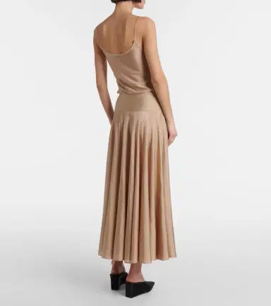 Alaïa Alaïa Pleated maxi skirt | Thumbnail 4