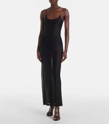 Alaïa Alaïa Sheer knitted midi dress | Thumbnail 5