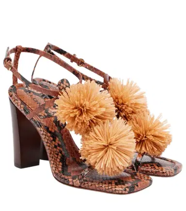 Ulla Johnson Isolde raffia-trimmed leather sandals | Thumbnail 1 Ulla Johnson Isolde raffia-trimmed leather sandals | Thumbnail 1