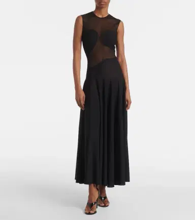 Alaïa Alaïa Paneled maxi dress | Thumbnail 4