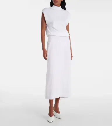 Alaïa Alaïa Column cotton midi dress | Thumbnail 2
