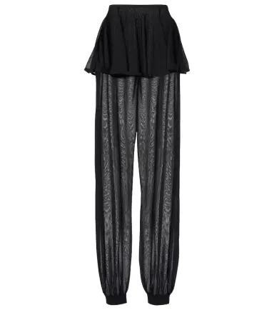 Alaïa Alaïa Mid-rise semi-sheer wide-leg pants | Thumbnail 1