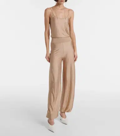 Alaïa Alaïa Knitted wide-leg pants | Thumbnail 4