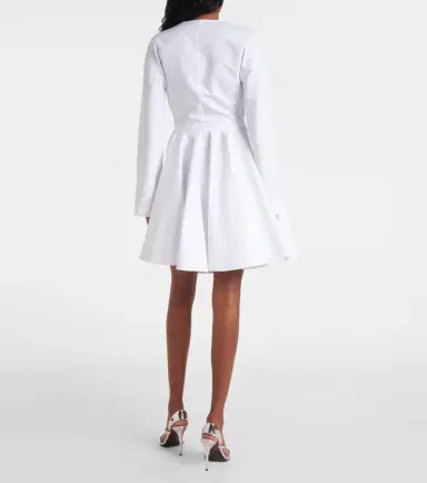 Alaïa Alaïa Asymmetric cotton minidress | Thumbnail 4
