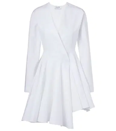 Alaïa Alaïa Asymmetric cotton minidress | Thumbnail 1