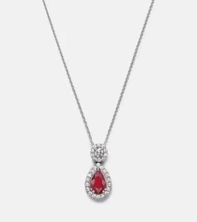 Bucherer Fine Jewellery Classics 18kt white gold pendant necklace with ruby | Thumbnail 3 Bucherer Fine Jewellery Classics 18kt white gold pendant necklace with ruby | Thumbnail 3