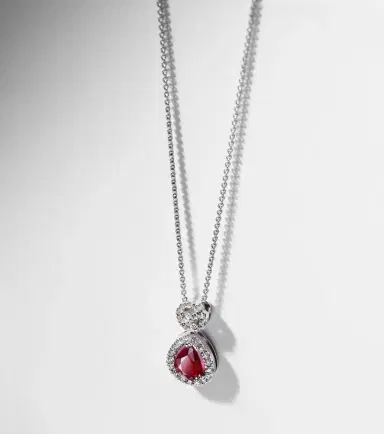 Bucherer Fine Jewellery Classics 18kt white gold pendant necklace with ruby | Thumbnail 6 Bucherer Fine Jewellery Classics 18kt white gold pendant necklace with ruby | Thumbnail 6