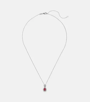 Bucherer Fine Jewellery Classics 18kt white gold pendant necklace with ruby | Thumbnail 1 Bucherer Fine Jewellery Classics 18kt white gold pendant necklace with ruby | Thumbnail 1