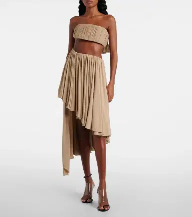 Alaïa Alaïa Asymmetric jersey bustier dress | Thumbnail 4