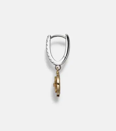 Foundrae True Love Mini 18kt yellow and white gold single earring with diamonds | Thumbnail 2 Foundrae True Love Mini 18kt yellow and white gold single earring with diamonds | Thumbnail 2