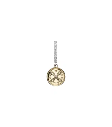 Foundrae True Love Mini 18kt yellow and white gold single earring with diamonds | Thumbnail 1 Foundrae True Love Mini 18kt yellow and white gold single earring with diamonds | Thumbnail 1