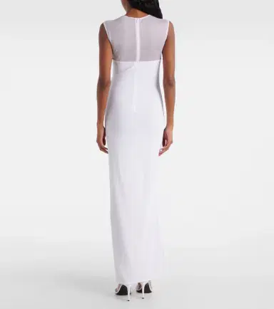 Alaïa Alaïa Mesh-trimmed maxi dress | Thumbnail 3