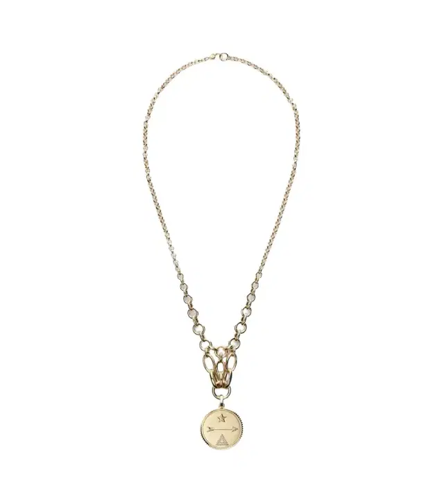 Foundrae Dream Lattice 18kt gold chain necklace with diamonds