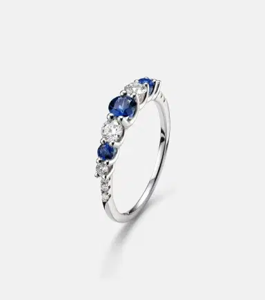 Bucherer Fine Jewellery Classics 18kt white gold ring with sapphires and diamonds | Thumbnail 2 Bucherer Fine Jewellery Classics 18kt white gold ring with sapphires and diamonds | Thumbnail 2