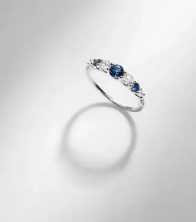Bucherer Fine Jewellery Classics 18kt white gold ring with sapphires and diamonds | Thumbnail 5 Bucherer Fine Jewellery Classics 18kt white gold ring with sapphires and diamonds | Thumbnail 5