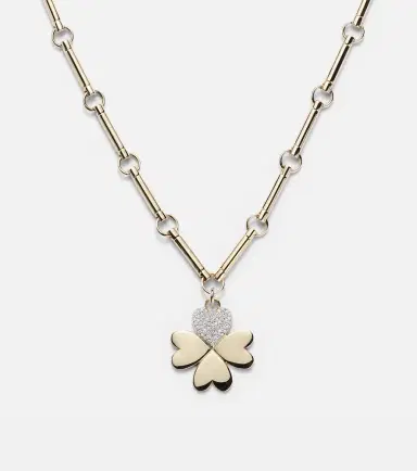 Foundrae Four Heart Clover 18kt gold necklace with diamonds | Thumbnail 5 Foundrae Four Heart Clover 18kt gold necklace with diamonds | Thumbnail 5