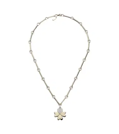 Foundrae Four Heart Clover 18kt gold necklace with diamonds | Thumbnail 1 Foundrae Four Heart Clover 18kt gold necklace with diamonds | Thumbnail 1