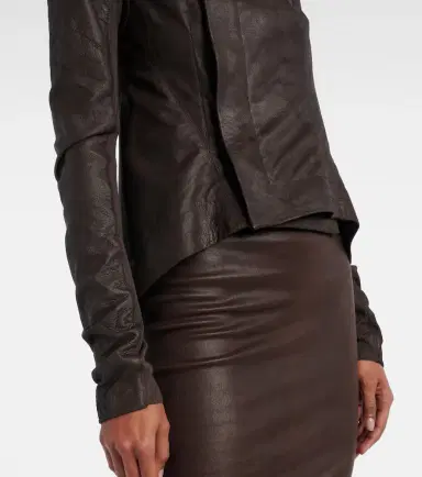 Rick Owens Naska leather biker jacket | Thumbnail 4 Rick Owens Naska leather biker jacket | Thumbnail 4
