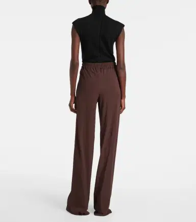 Rick Owens Dietrich Drawstring crêpe cady straight pants | Thumbnail 3