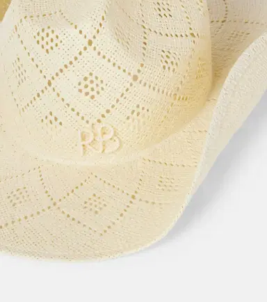 Ruslan Baginskiy Logo straw boater hat | Thumbnail 4 Ruslan Baginskiy Logo straw boater hat | Thumbnail 4