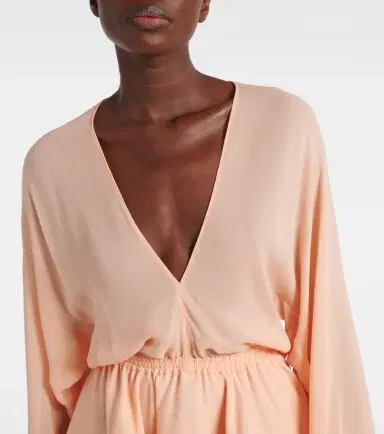 Alaïa Alaïa Peplum georgette maxi dress | Thumbnail 2