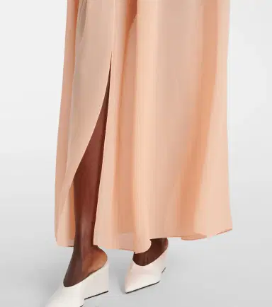 Alaïa Alaïa Peplum georgette maxi dress | Thumbnail 6