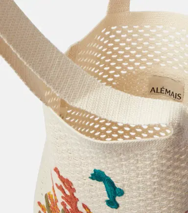 ALÉMAIS Alémais Splash appliqué crochet tote bag | Thumbnail 2