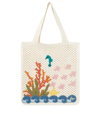ALÉMAIS Alémais Splash appliqué crochet tote bag | Thumbnail 1