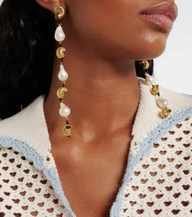 ALÉMAIS Alémais Reverie drop earrings with pearls | Thumbnail 2