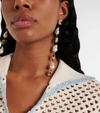 ALÉMAIS Alémais Reverie drop earrings with pearls | Thumbnail 6