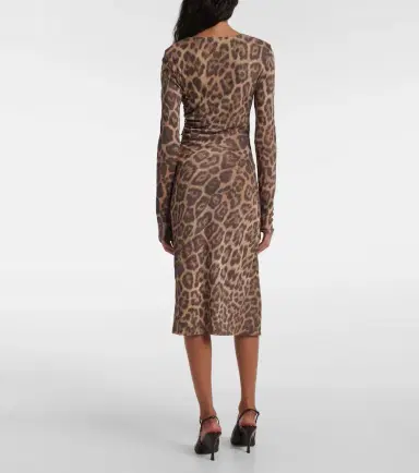 Stella McCartney Leopard-print midi dress | Thumbnail 4