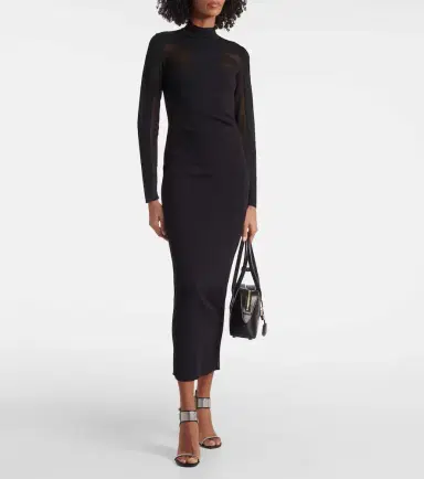 Stella McCartney Miracle mesh-paneled knitted maxi dress | Thumbnail 2