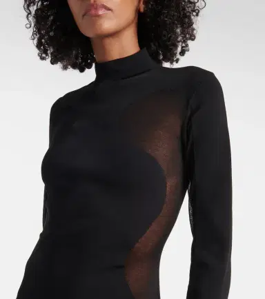 Stella McCartney Miracle mesh-paneled knitted maxi dress | Thumbnail 3