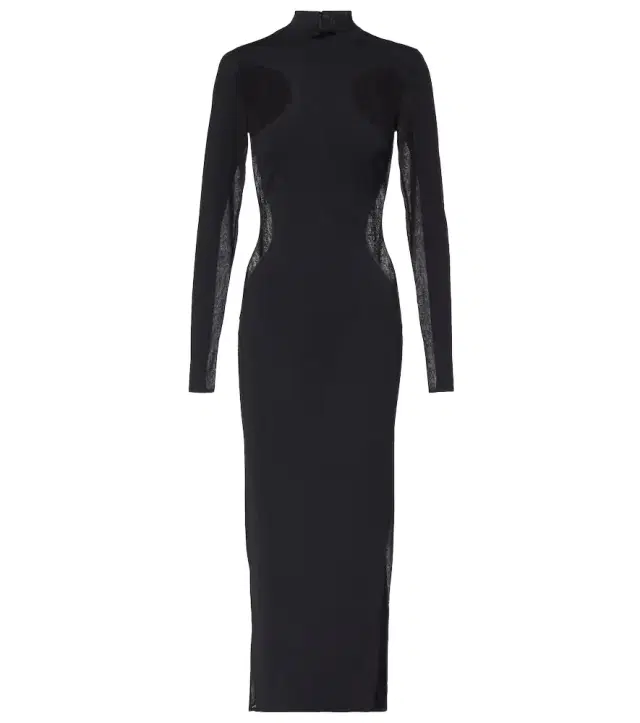 Stella McCartney Miracle mesh-paneled knitted maxi dress
