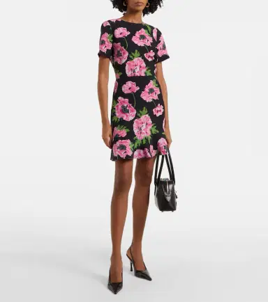 Stella McCartney Iconic floral ruffled silk minidress | Thumbnail 2