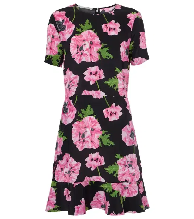 Stella McCartney Iconic floral ruffled silk minidress