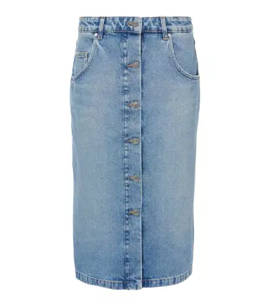 Stella McCartney Chain-detail denim midi skirt | Thumbnail 1