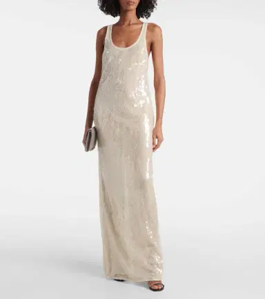 Stella McCartney Sheer sequined maxi dress | Thumbnail 2