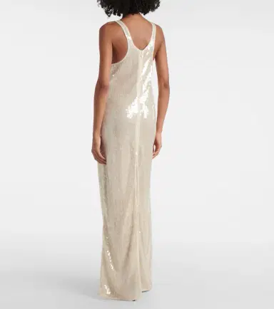Stella McCartney Sheer sequined maxi dress | Thumbnail 3
