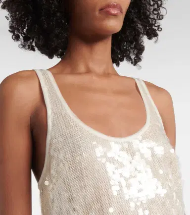 Stella McCartney Sheer sequined maxi dress | Thumbnail 4