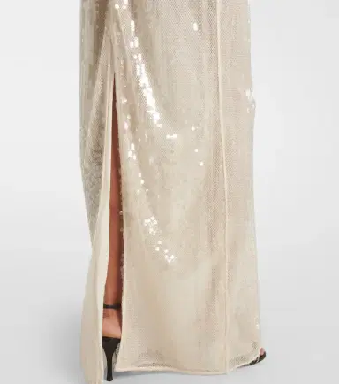 Stella McCartney Sheer sequined maxi dress | Thumbnail 5