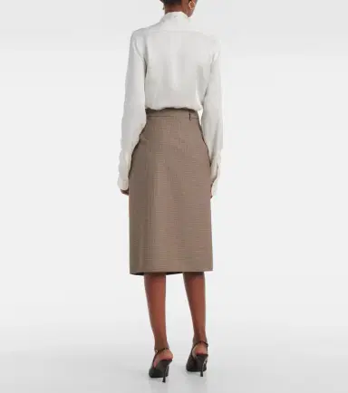 Stella McCartney Houndstooth wool pencil skirt | Thumbnail 3