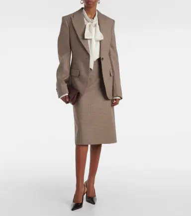 Stella McCartney Houndstooth wool pencil skirt | Thumbnail 4