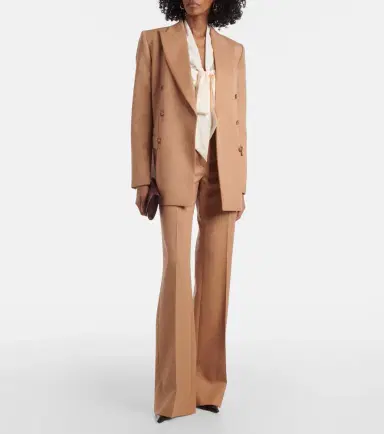 Stella McCartney Low-rise striped wool flared pants | Thumbnail 2