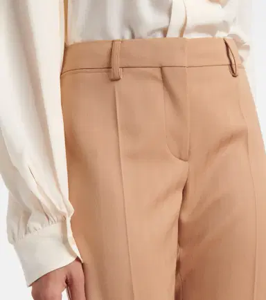 Stella McCartney Low-rise striped wool flared pants | Thumbnail 3