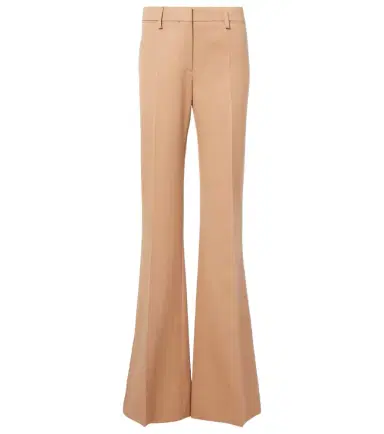 Stella McCartney Low-rise striped wool flared pants | Thumbnail 1
